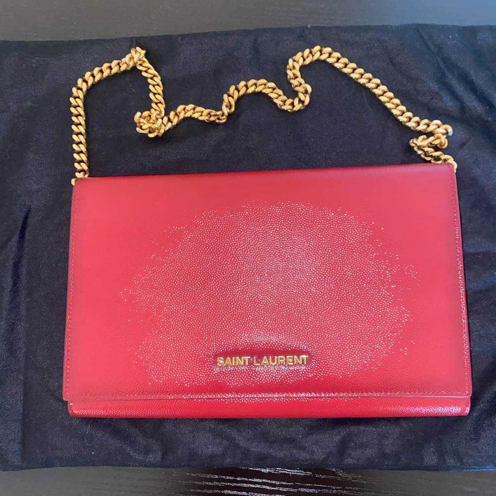 Authentic Saint Laurent Logo Small Shoulder Bag
